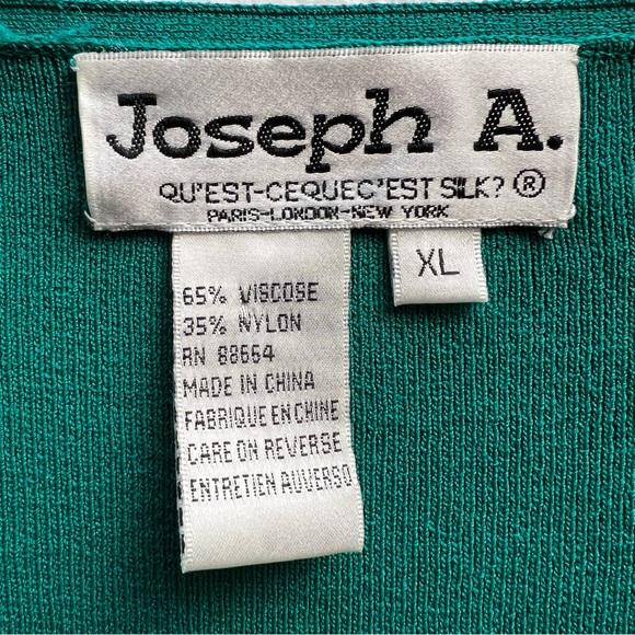 Joseph A Teal Green Cardigan Sweater V Neck Button Front Womens M Old Money - Picture 6 of 8
